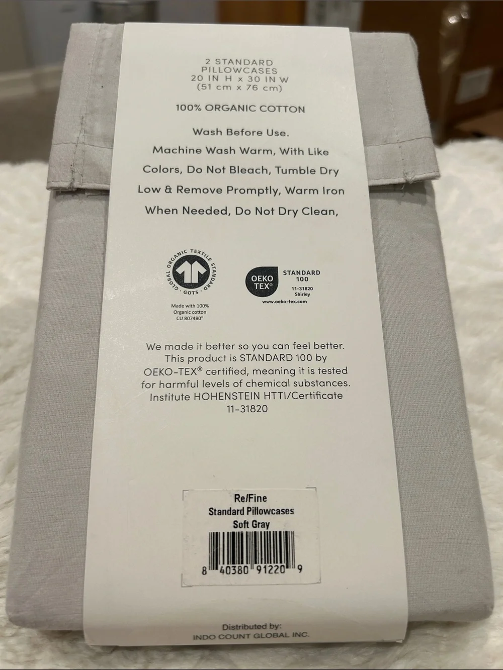 Re/Fine standard pillowcases